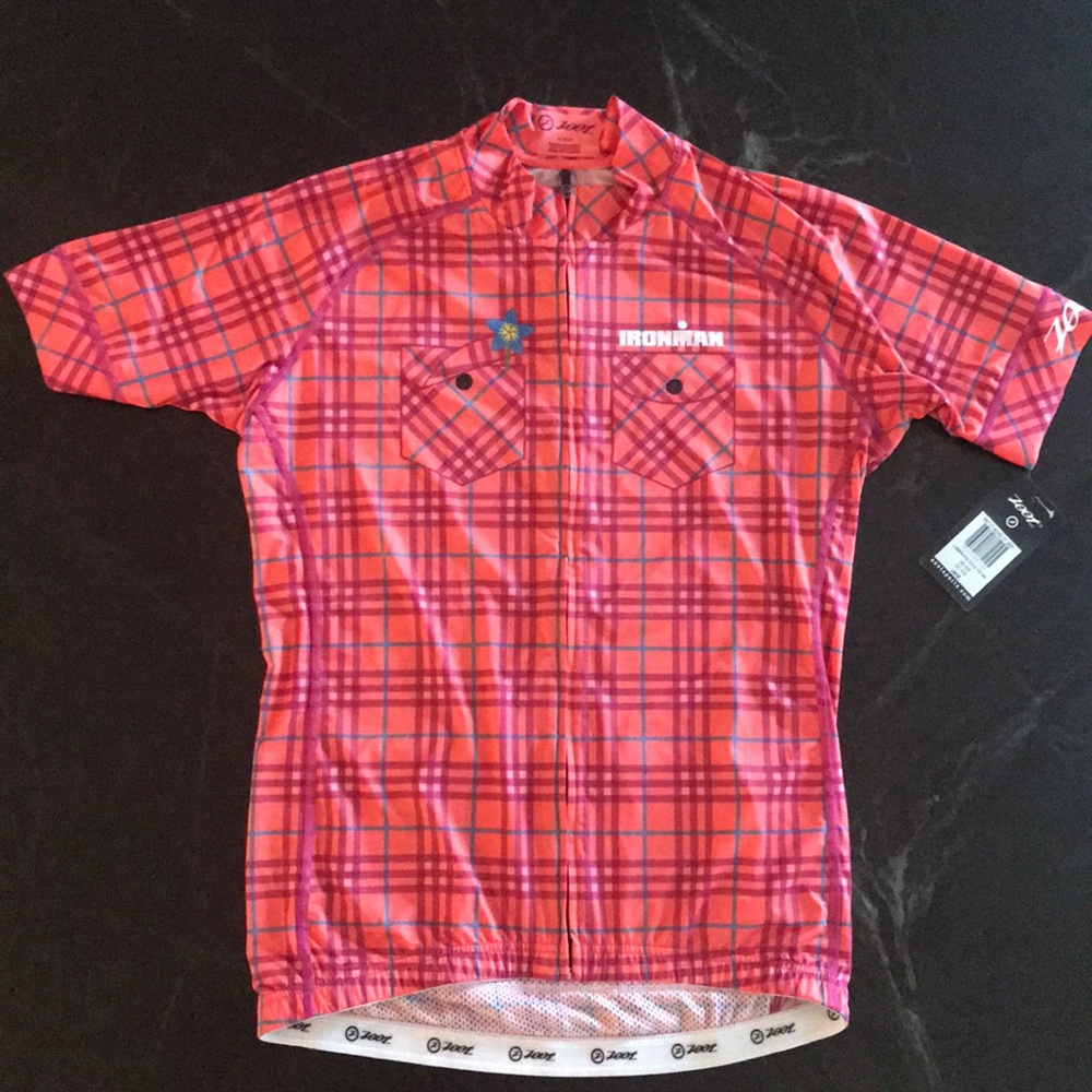 Zoot Ironman lumberjack cycling jersey